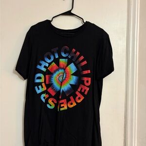 Black Graphic Tee with Colorful Logo